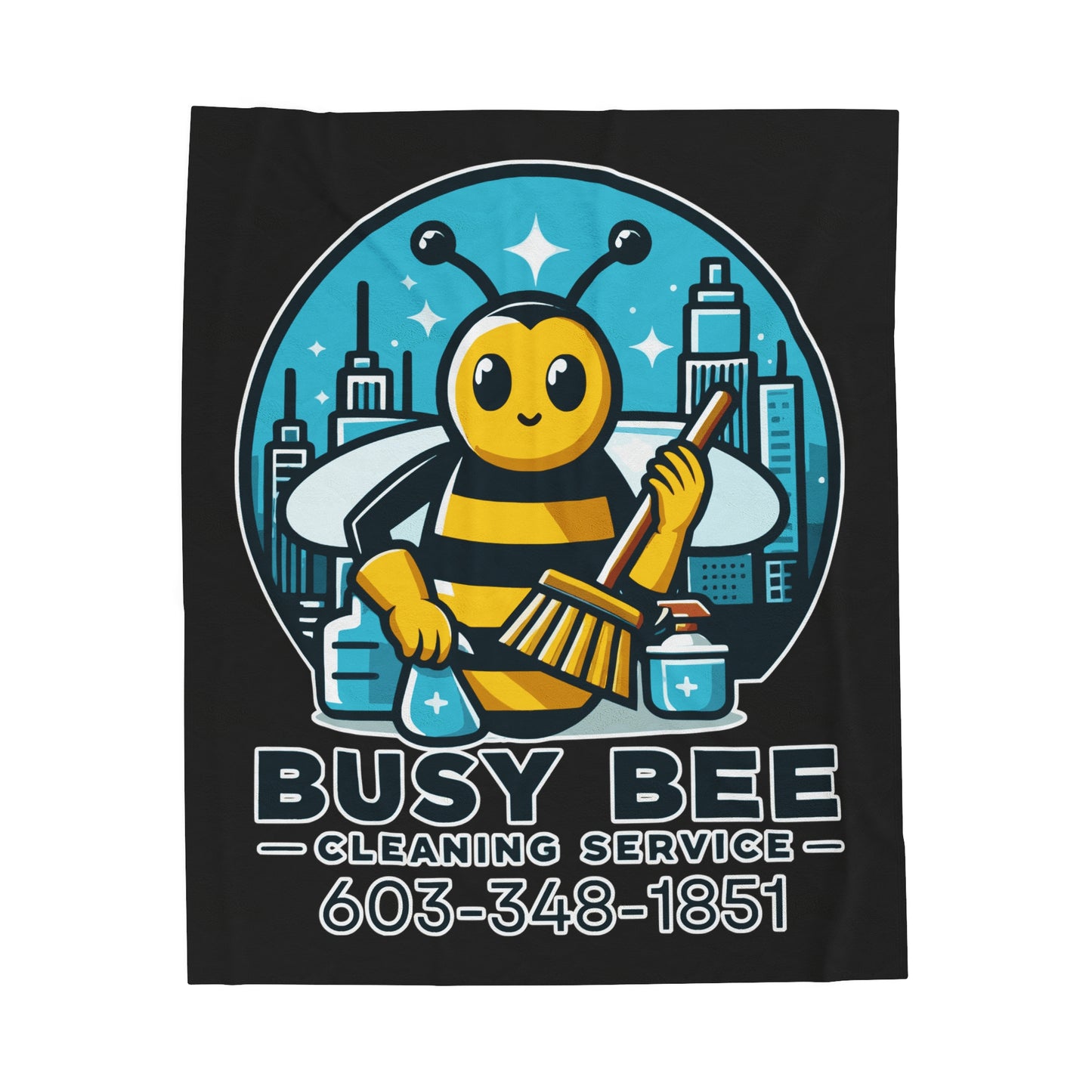 Busy Bee Cleaning Service | Business | Plush Blanket