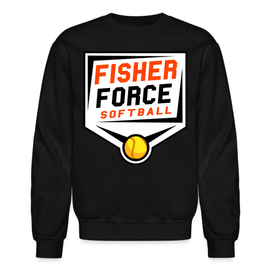 Fisher Force | Softball | Adult Crewneck Sweatshirt - black