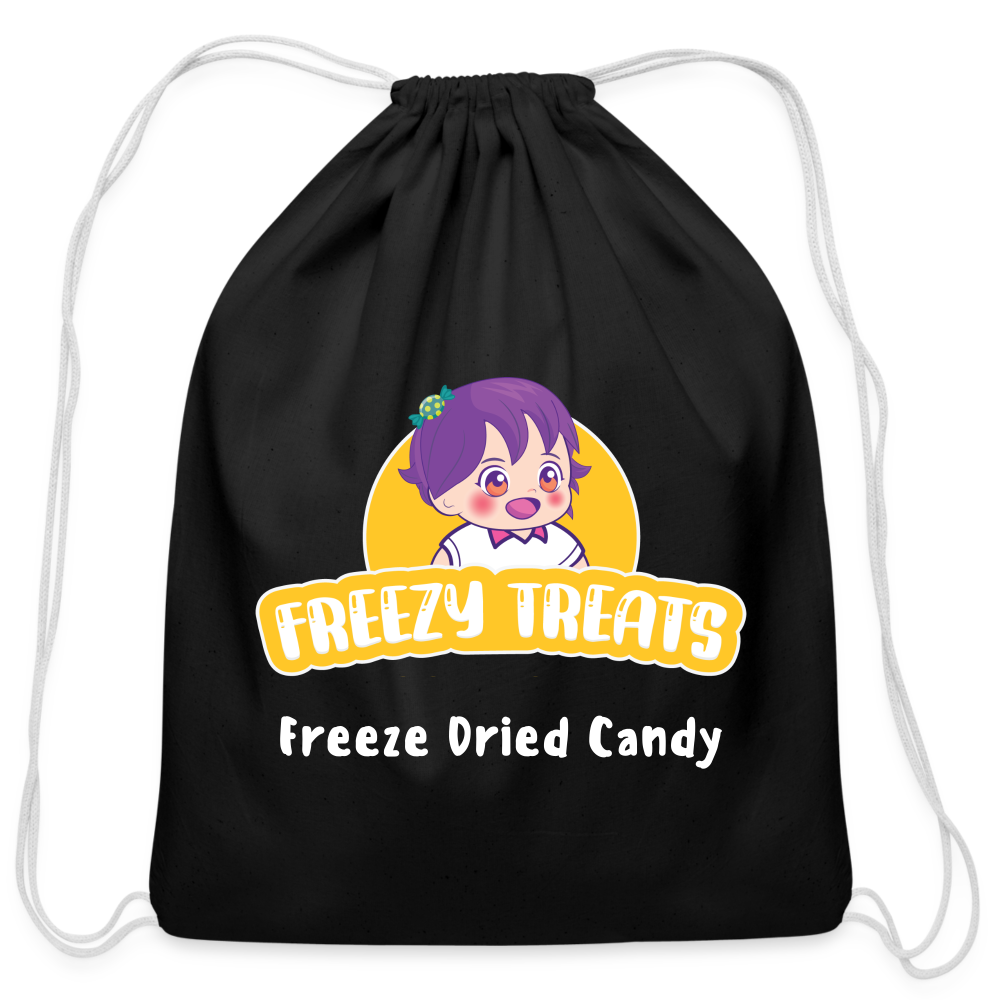 Freezy Treats | Business | Cotton Drawstring Bag - black