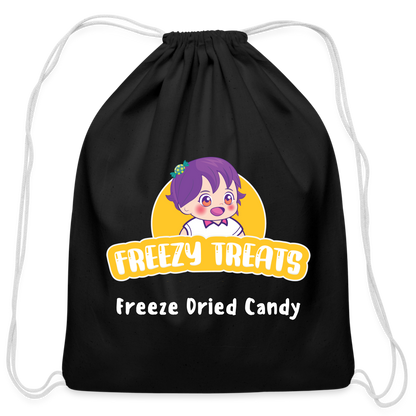 Freezy Treats | Business | Cotton Drawstring Bag - black