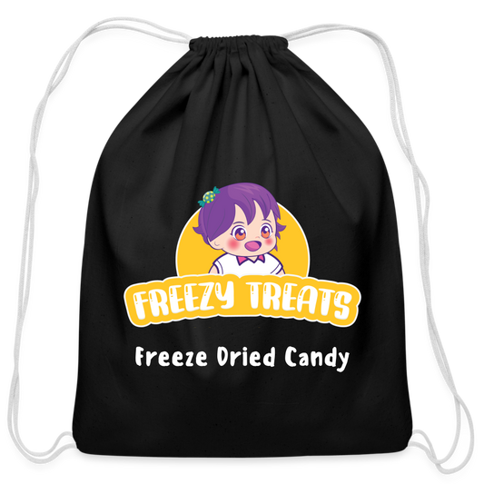 Freezy Treats | Business | Cotton Drawstring Bag - black