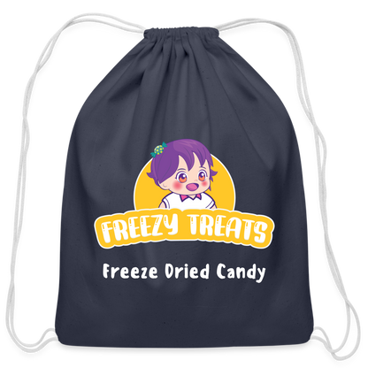 Freezy Treats | Business | Cotton Drawstring Bag - navy