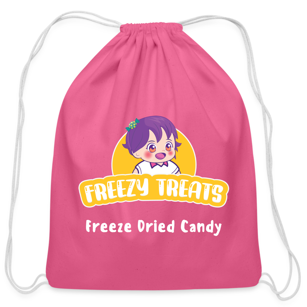 Freezy Treats | Business | Cotton Drawstring Bag - pink