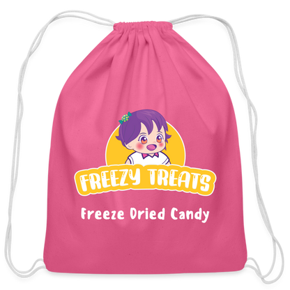 Freezy Treats | Business | Cotton Drawstring Bag - pink