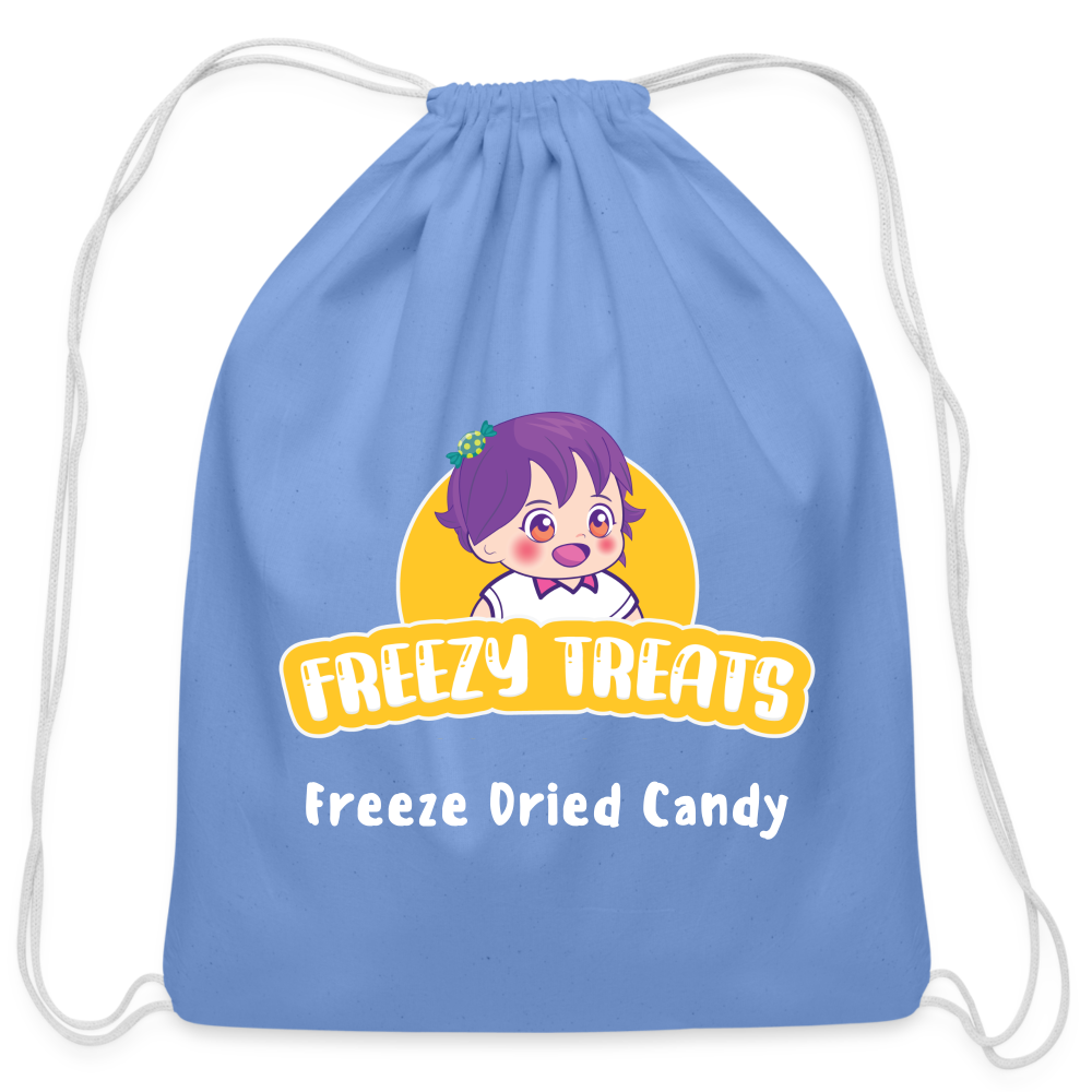 Freezy Treats | Business | Cotton Drawstring Bag - carolina blue