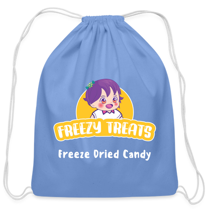 Freezy Treats | Business | Cotton Drawstring Bag - carolina blue