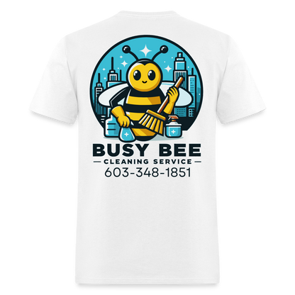 Busy Bee Cleaning Service | Business | Adult T-Shirt - white