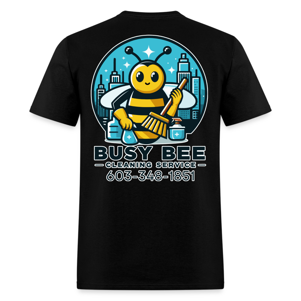 Busy Bee Cleaning Service | Business | Adult T-Shirt - black