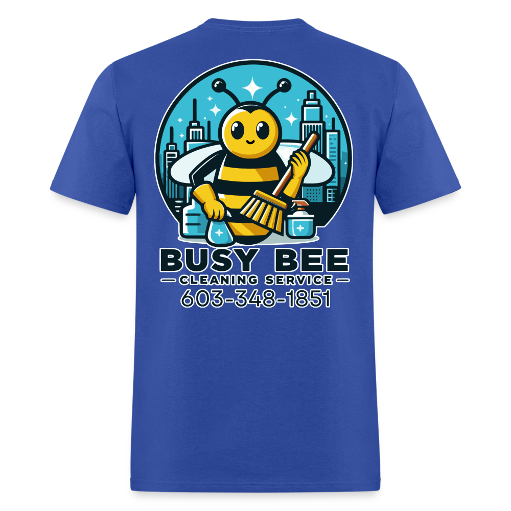 Busy Bee Cleaning Service | Business | Adult T-Shirt - royal blue