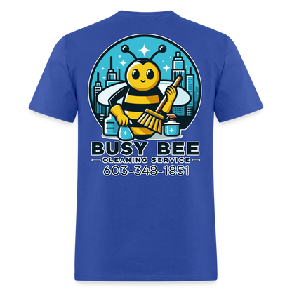 Busy Bee Cleaning Service | Business | Adult T-Shirt - royal blue