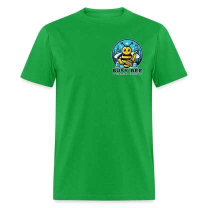 Busy Bee Cleaning Service | Business | Adult T-Shirt - bright green