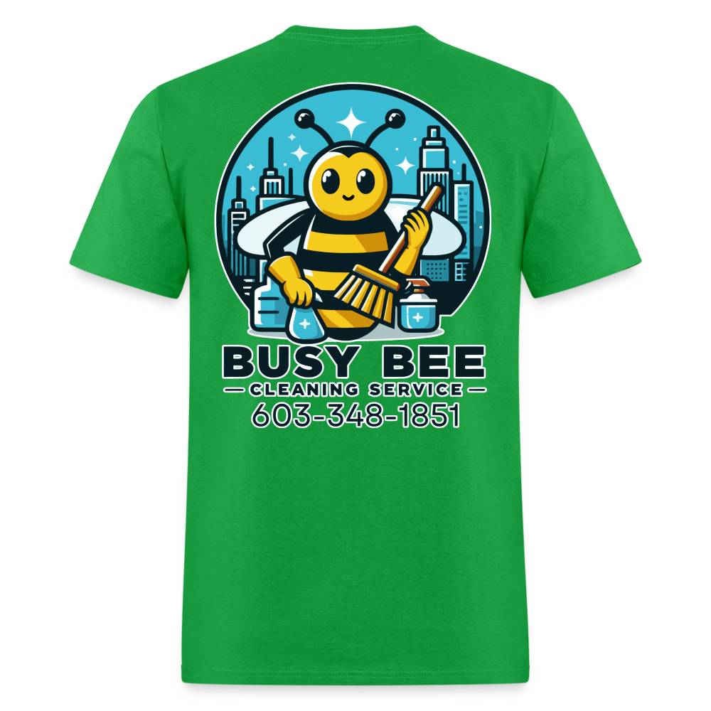 Busy Bee Cleaning Service | Business | Adult T-Shirt - bright green