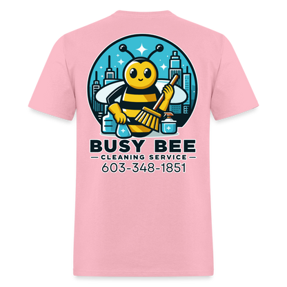 Busy Bee Cleaning Service | Business | Adult T-Shirt - pink