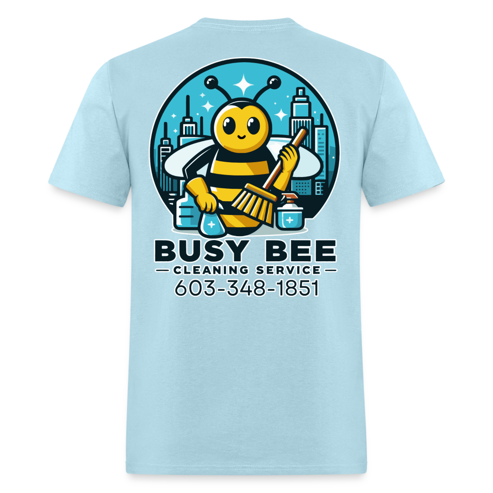 Busy Bee Cleaning Service | Business | Adult T-Shirt - powder blue