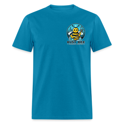 Busy Bee Cleaning Service | Business | Adult T-Shirt - turquoise