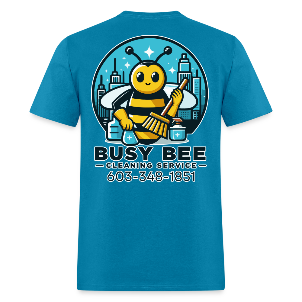 Busy Bee Cleaning Service | Business | Adult T-Shirt - turquoise