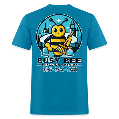 Busy Bee Cleaning Service | Business | Adult T-Shirt - turquoise