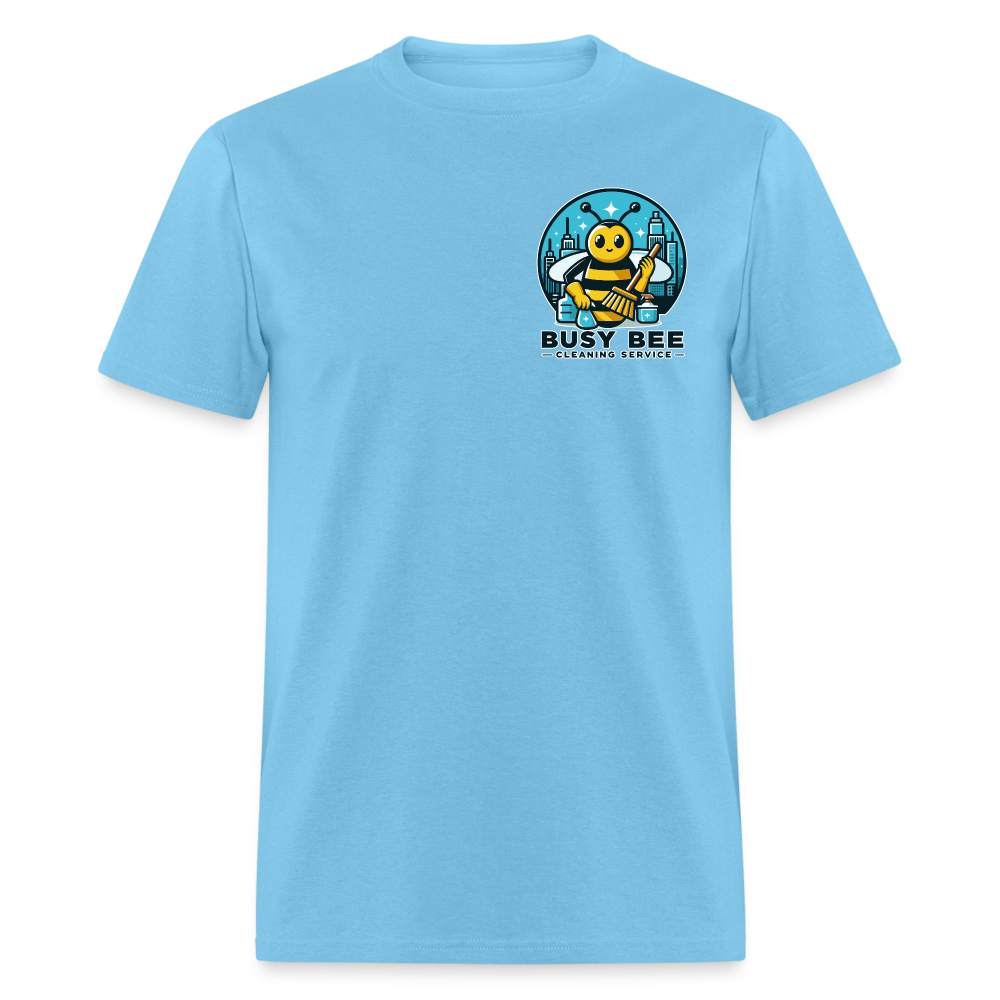 Busy Bee Cleaning Service | Business | Adult T-Shirt - aquatic blue