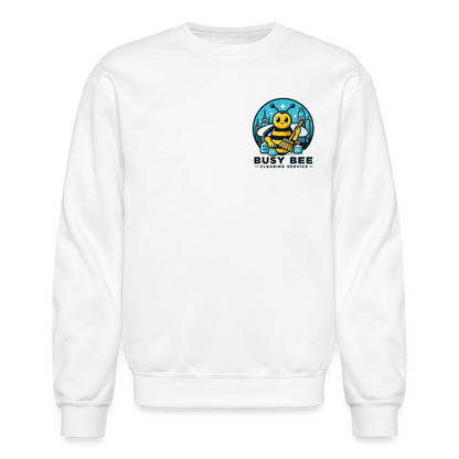 Busy Bee Cleaning Service | Business | Adult Crewneck Sweatshirt - white