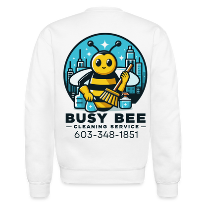 Busy Bee Cleaning Service | Business | Adult Crewneck Sweatshirt - white