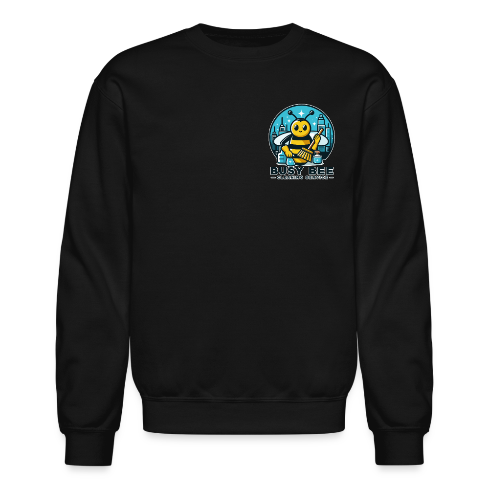 Busy Bee Cleaning Service | Business | Adult Crewneck Sweatshirt - black