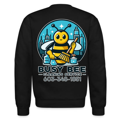 Busy Bee Cleaning Service | Business | Adult Crewneck Sweatshirt - black