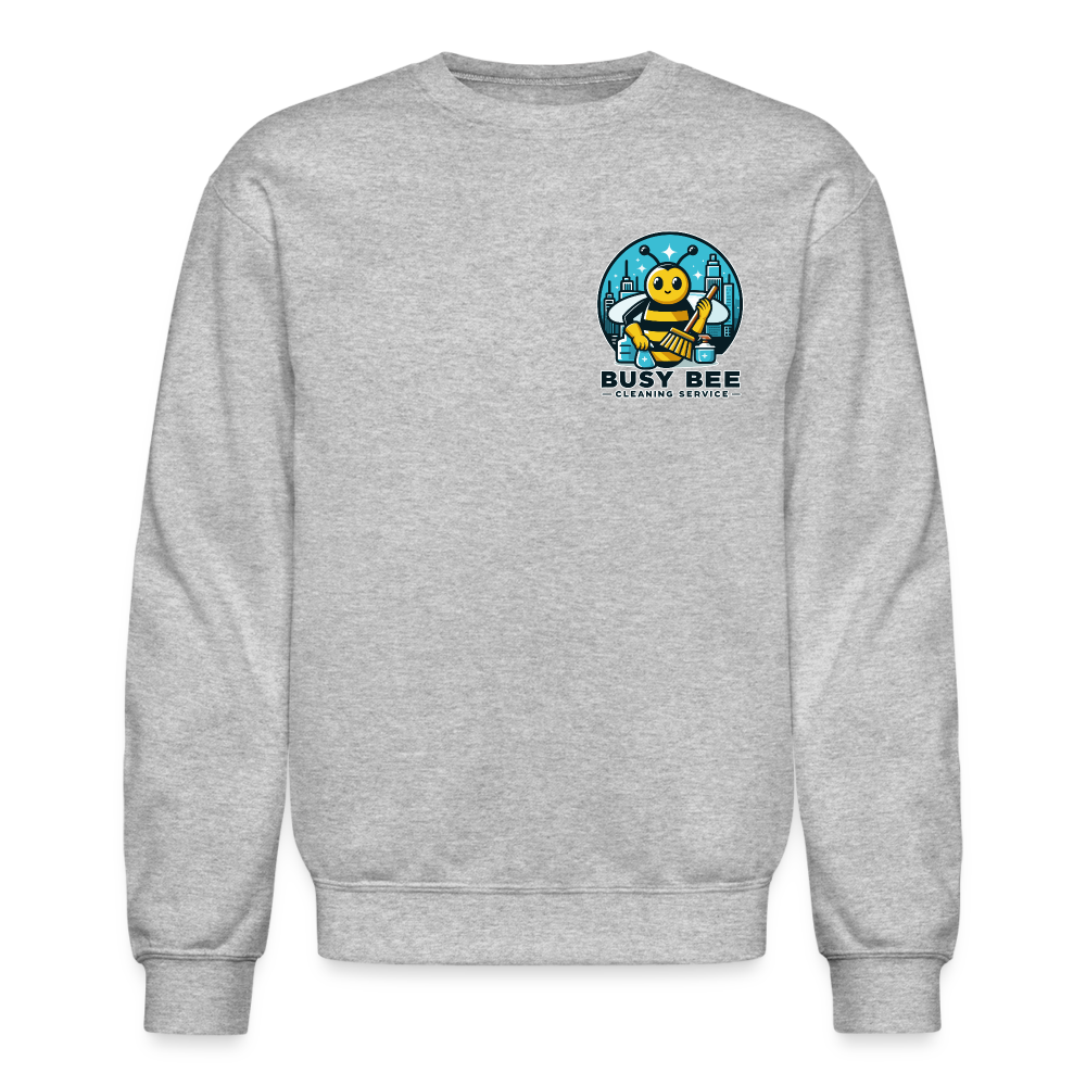 Busy Bee Cleaning Service | Business | Adult Crewneck Sweatshirt - heather gray