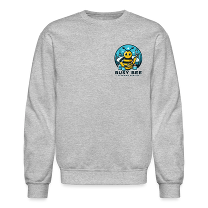 Busy Bee Cleaning Service | Business | Adult Crewneck Sweatshirt - heather gray