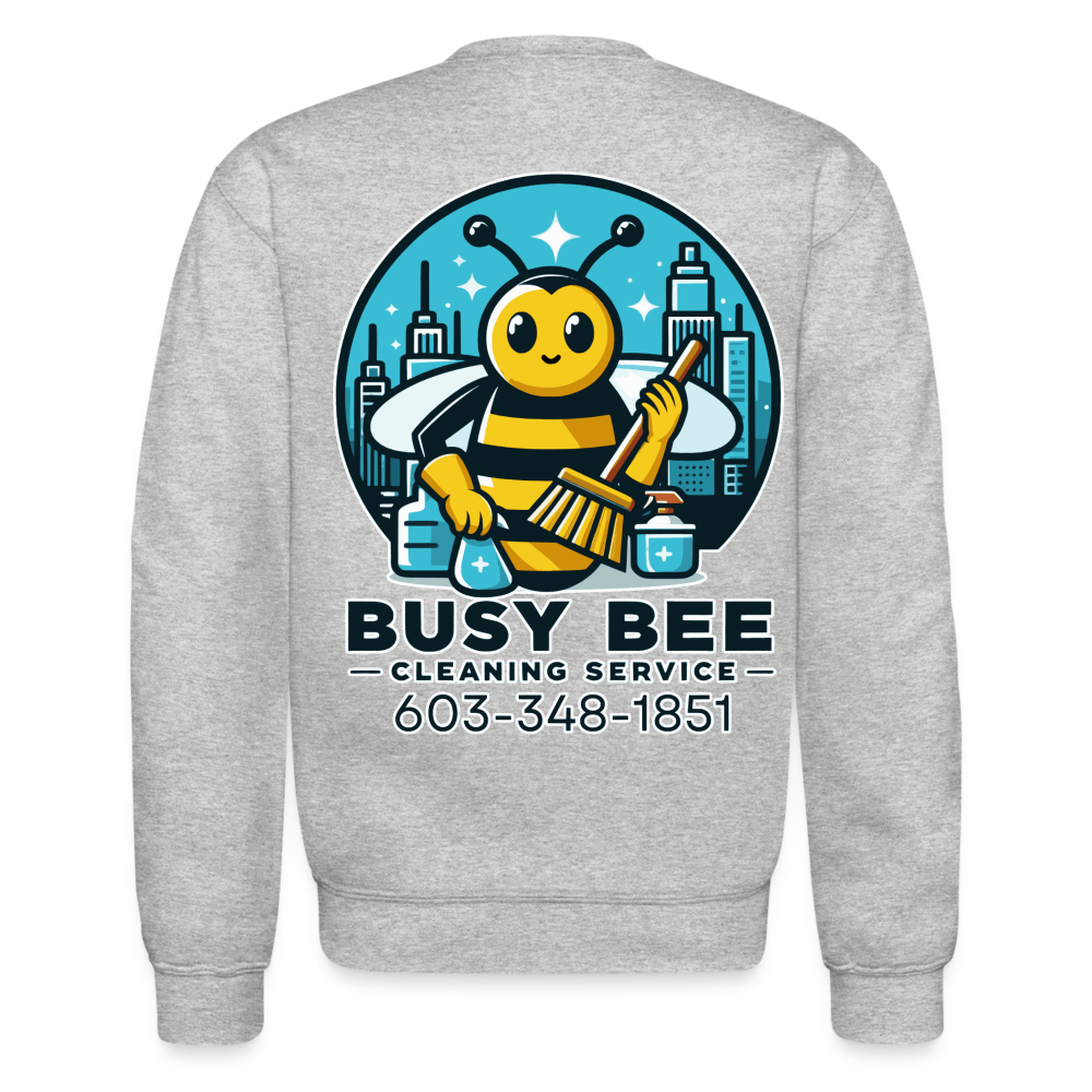 Busy Bee Cleaning Service | Business | Adult Crewneck Sweatshirt - heather gray