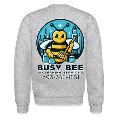 Busy Bee Cleaning Service | Business | Adult Crewneck Sweatshirt - heather gray