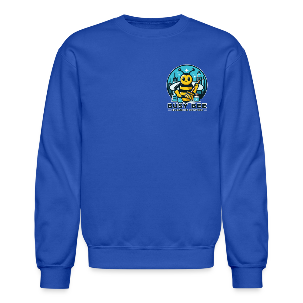 Busy Bee Cleaning Service | Business | Adult Crewneck Sweatshirt - royal blue