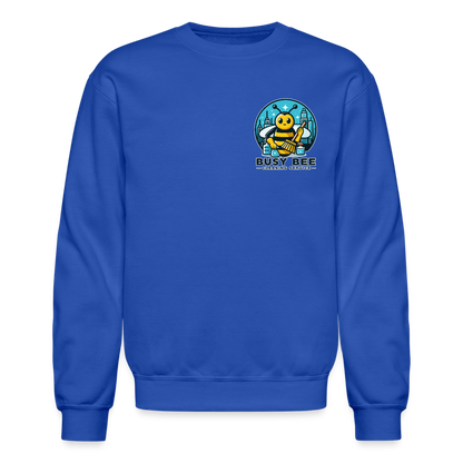 Busy Bee Cleaning Service | Business | Adult Crewneck Sweatshirt - royal blue