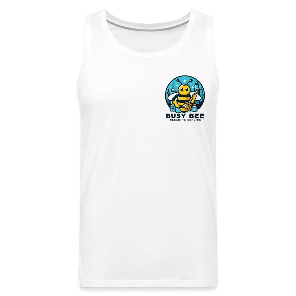 Busy Bee Cleaning Service | Business | Men’s Premium Tank - white