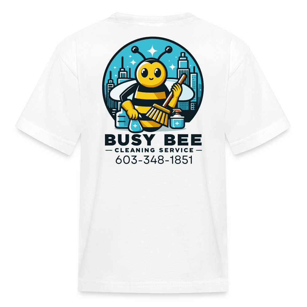 Busy Bee Cleaning Service | Business | Youth T-Shirt - white