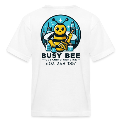 Busy Bee Cleaning Service | Business | Youth T-Shirt - white