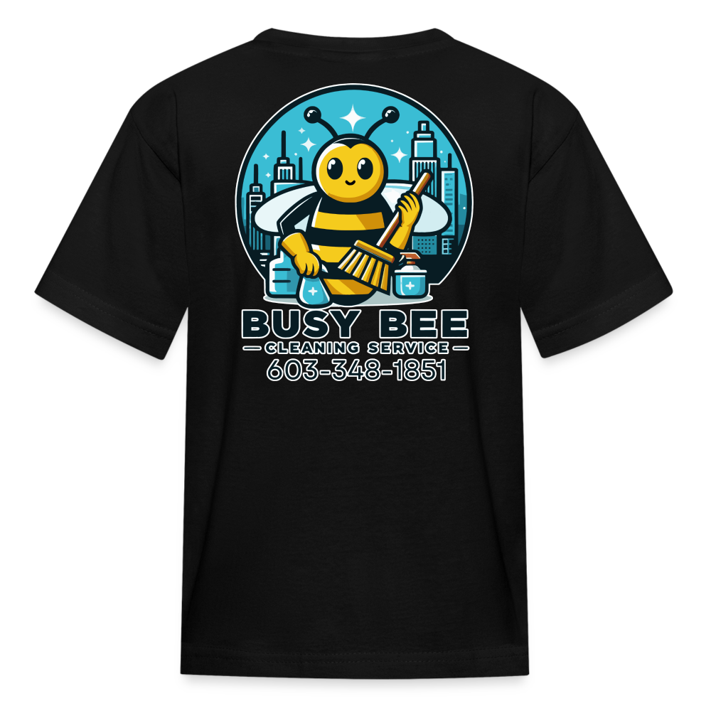 Busy Bee Cleaning Service | Business | Youth T-Shirt - black