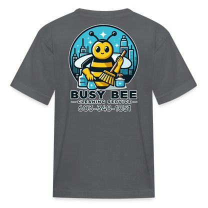 Busy Bee Cleaning Service | Business | Youth T-Shirt - charcoal