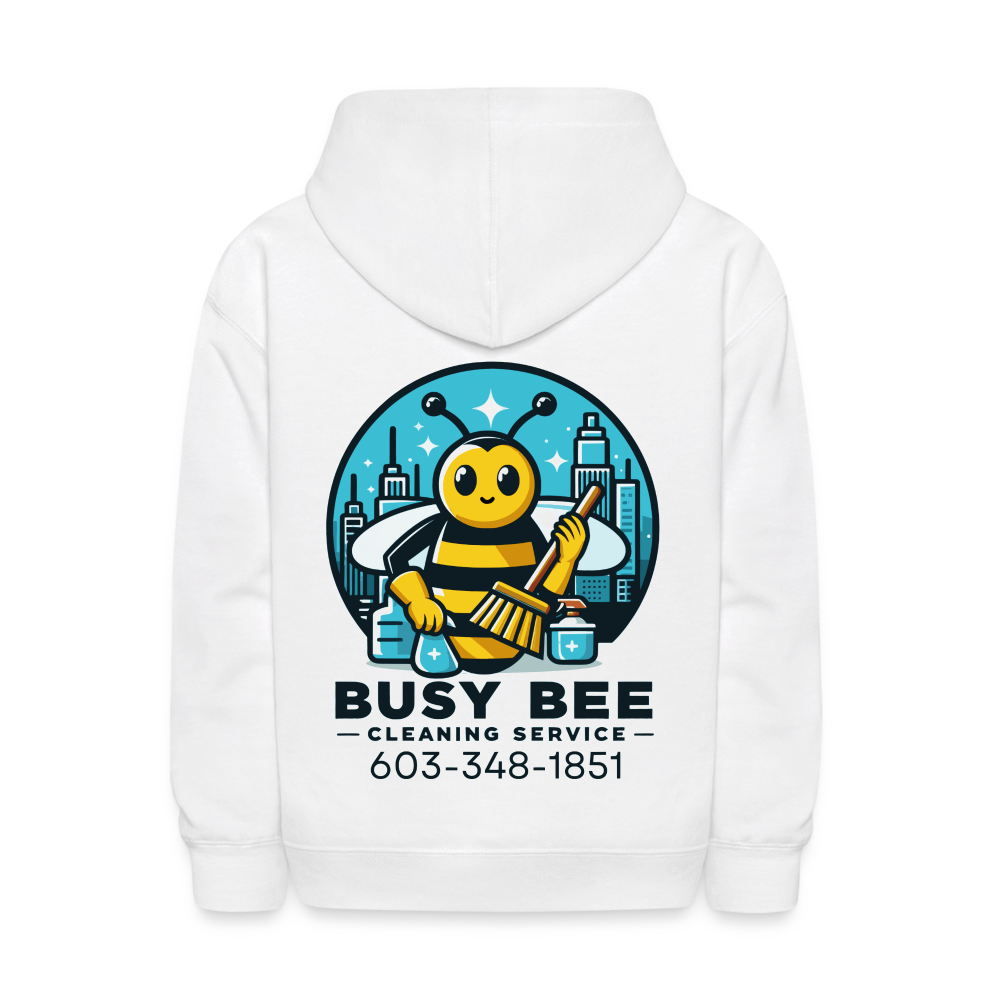 Busy Bee Cleaning Service | Business | Youth Hoodie - white