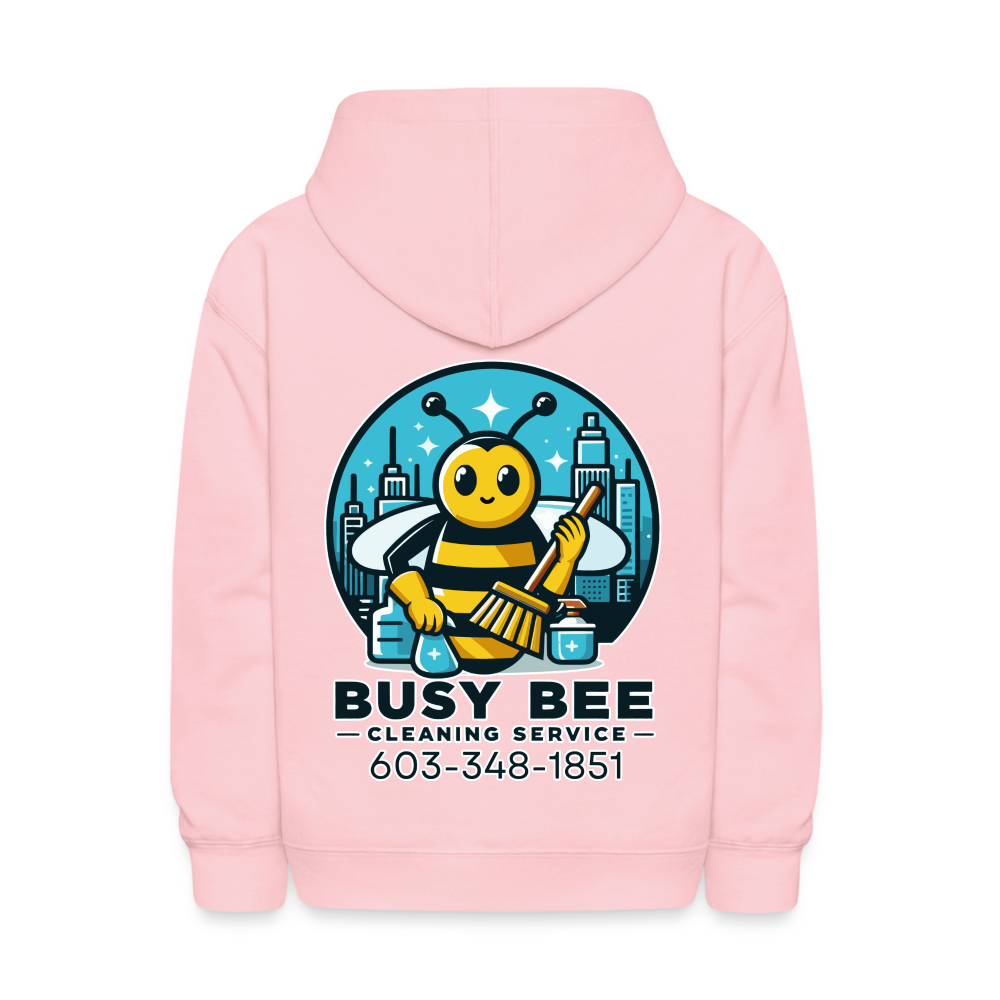 Busy Bee Cleaning Service | Business | Youth Hoodie - pink