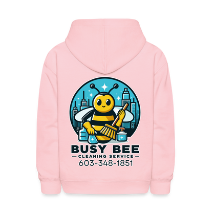 Busy Bee Cleaning Service | Business | Youth Hoodie - pink