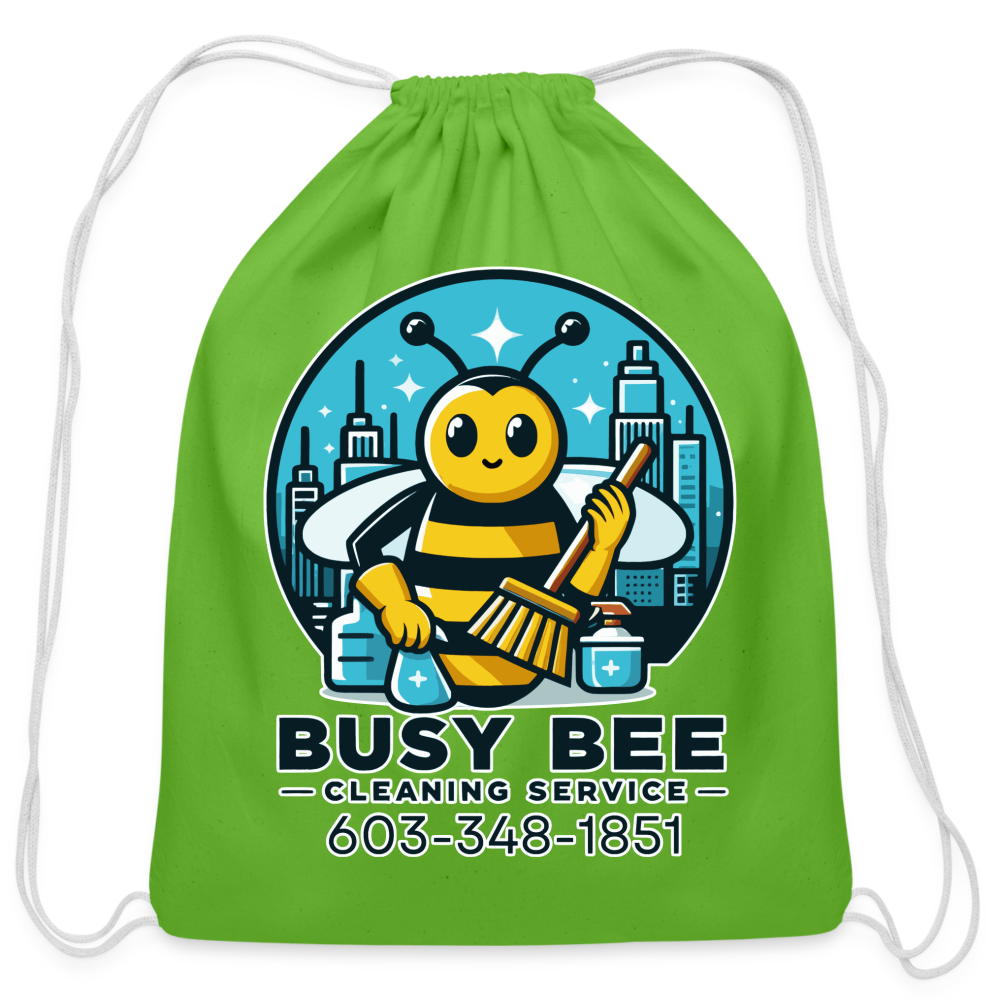 Busy Bee Cleaning Service | Business | Cotton Drawstring Bag - clover