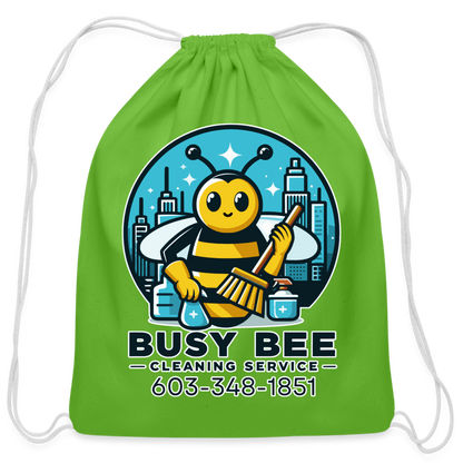 Busy Bee Cleaning Service | Business | Cotton Drawstring Bag - clover