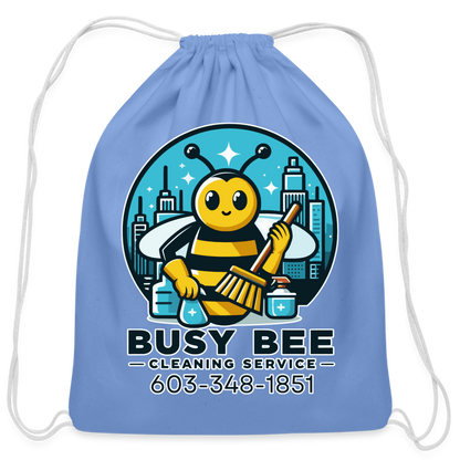 Busy Bee Cleaning Service | Business | Cotton Drawstring Bag - carolina blue