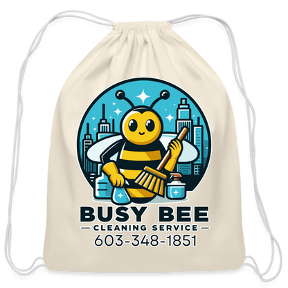 Busy Bee Cleaning Service | Business | Cotton Drawstring Bag - natural