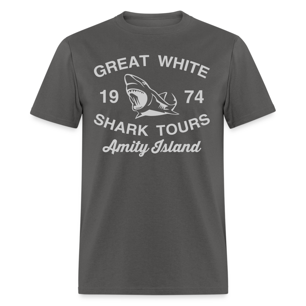 Amity Island Movie Shirt | Great White Shark Tours - charcoal