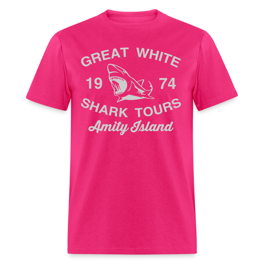 Amity Island Movie Shirt | Great White Shark Tours - fuchsia