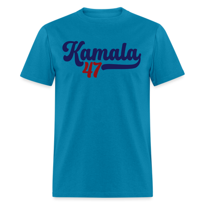 Kamala 47 T-Shirt | Vintage Inspired Political Campaign Tee | Adult Shirt - turquoise