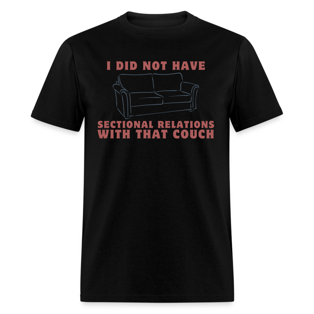 I Did Not Have Sectional Relations With That Couch Adult Tee | JD Vance Parody - black