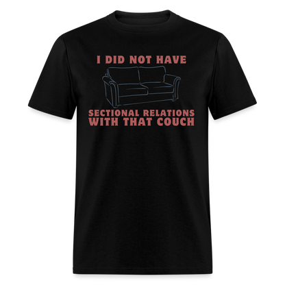 I Did Not Have Sectional Relations With That Couch Adult Tee | JD Vance Parody - black