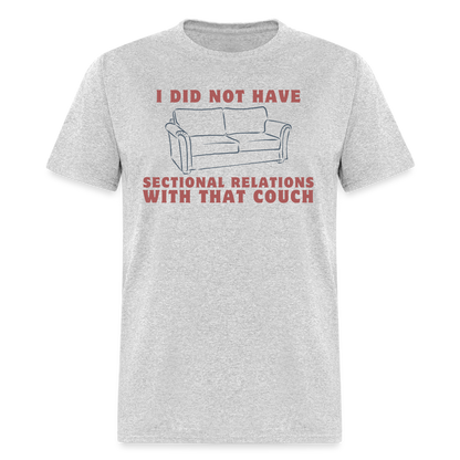 I Did Not Have Sectional Relations With That Couch Adult Tee | JD Vance Parody - heather gray